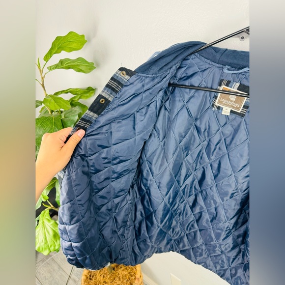 NEW Legendary Outfitters Men's Hooded Plaid Shirt Jacket Black & BLUE Size M $60 - Picture 7 of 9